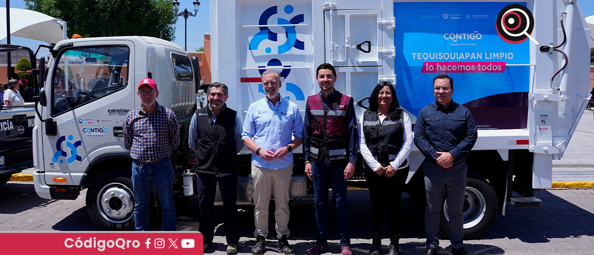 Del Prete entrega camión recolector de residuos en Tequisquiapan