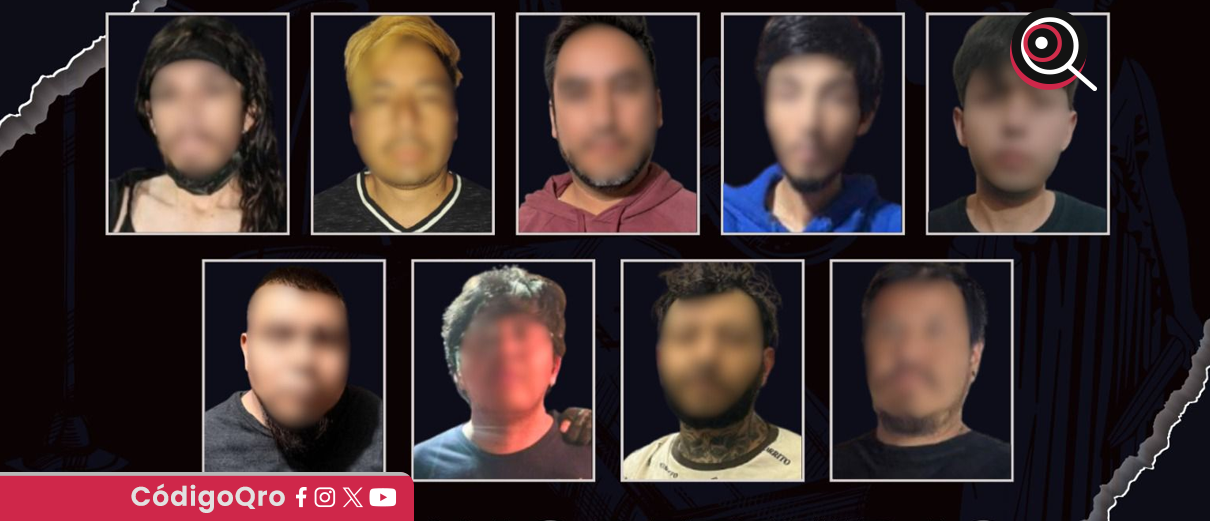 FOTOS DE LOS 9 DETENIDOS