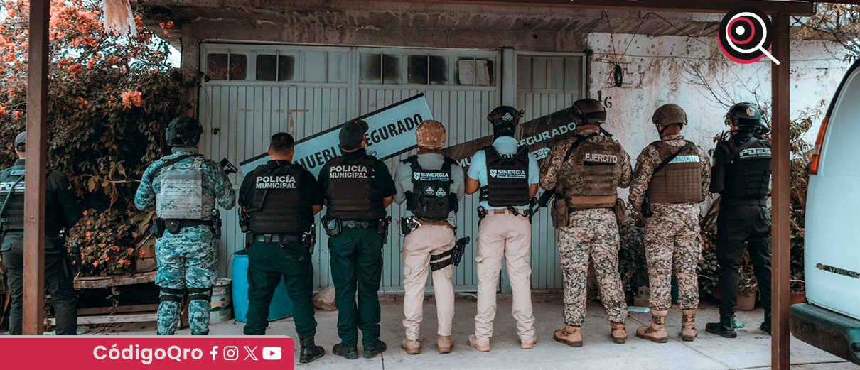catean, domicilios, El Paraíso, narcóticos, arma, detienen a tres,