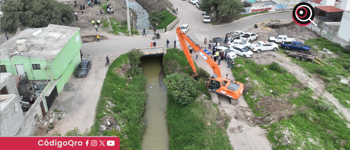 CEI, desazolve, zona poniente, Querétaro,