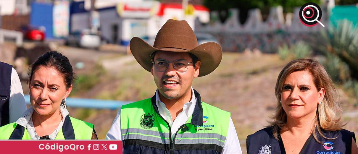 El presidente municipal de Corregidora, Chepe Guerrero, anunció la rehabilitación de avenida Candiles