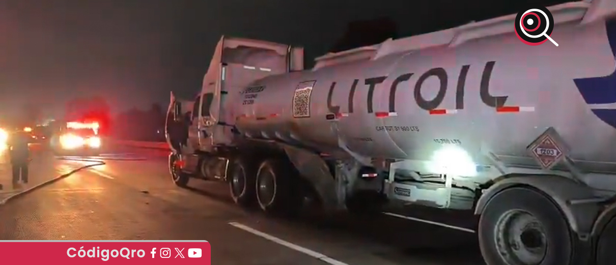 La autopista Querétaro-Irapuato fue cerrada por un derrame de combustible