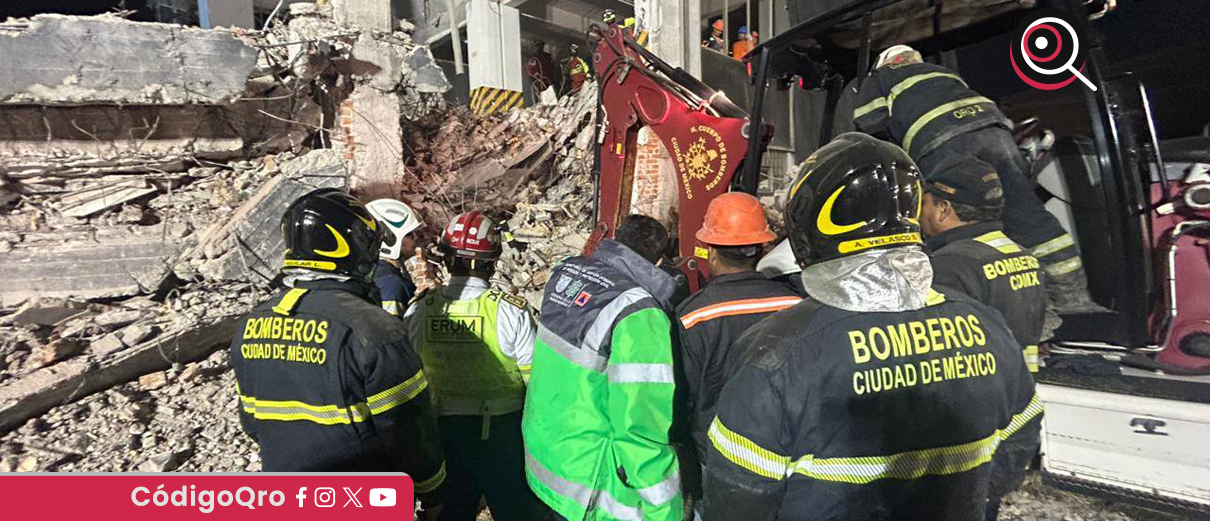 Localizan tercer cuerpo atrapado por colapso de edificio en CDMX