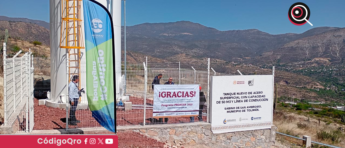 Conagua entrega obra de agua potable en Tolimán