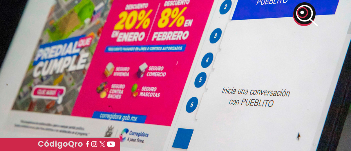 El municipio de Corregidora ha habilitado el chatbot "Pregúntale a Pueblito"