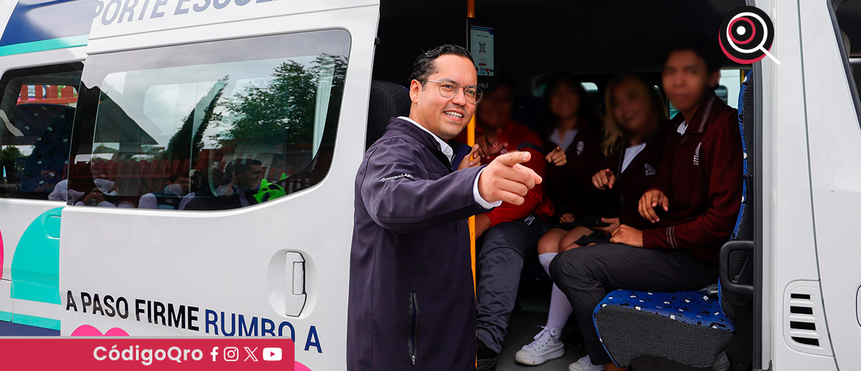 Corregidora monitorea 12 unidades de transporte escolar gratuito