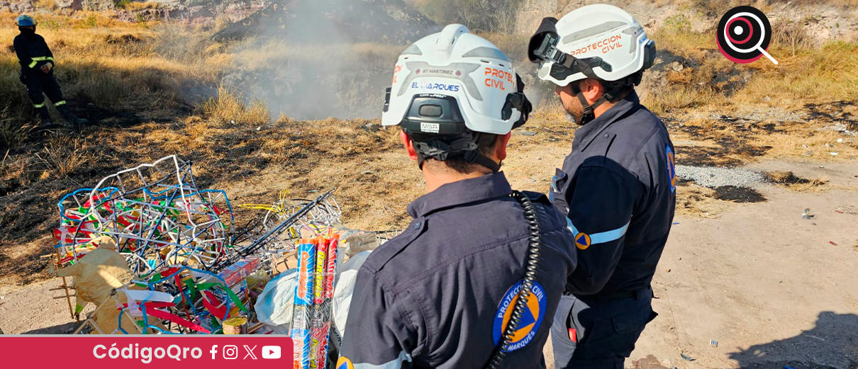 destruyen, 4.8 toneladas, pirotecnia, Querétaro,