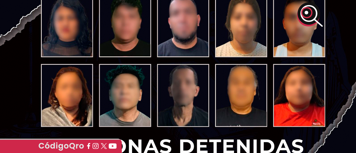 cateos, detienen a 10 personas, armas, droga,