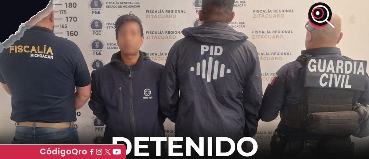 En Michoacán, detienen a hombre por violencia de género en San Juan del Río