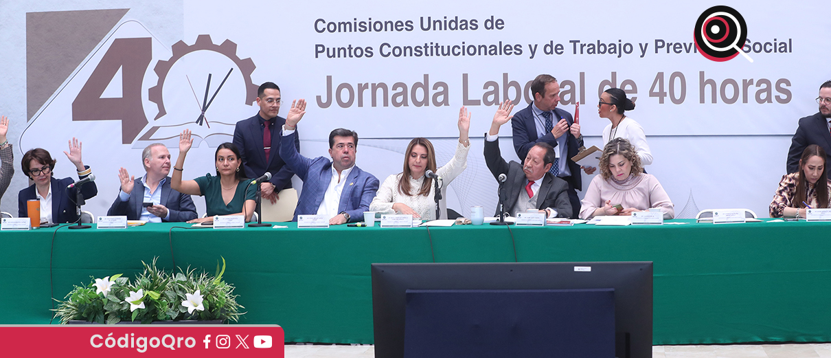 Las Comisiones Unidas de Puntos Constitucionales y del Trabajo y Previsión Social aprobaron la reducción gradual de la jornada laboral