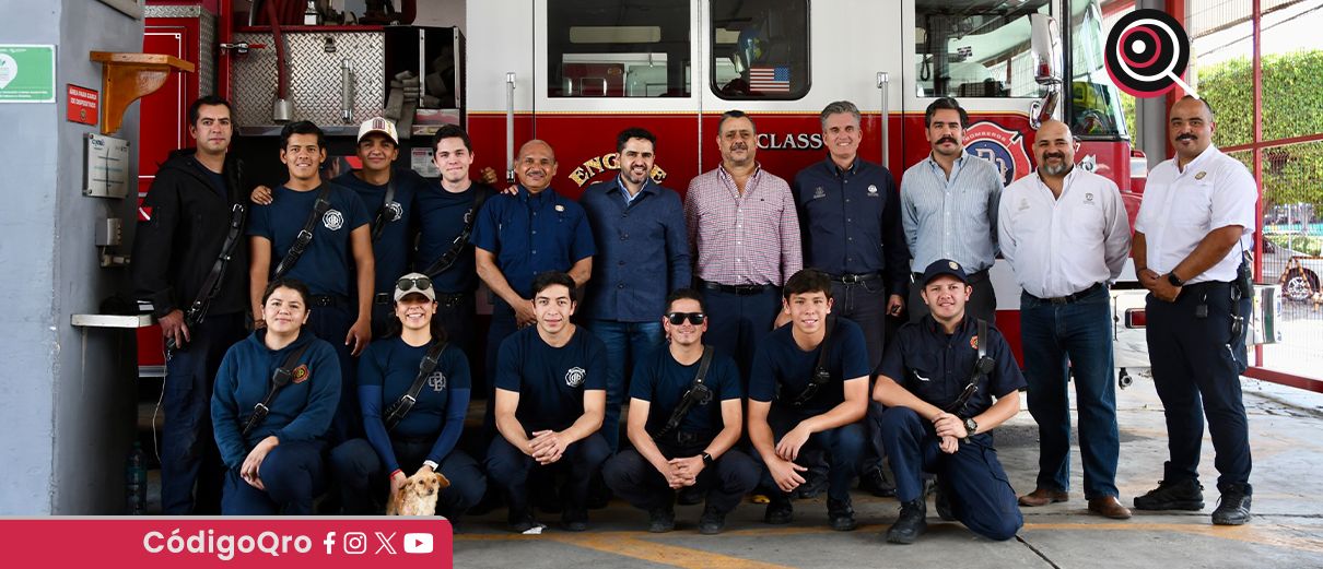 Dorantes, visita, Bomberos de Querétaro,