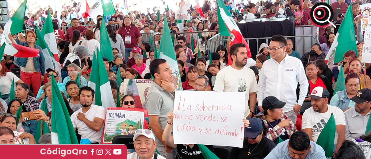 Cientos de personas acudieron al mensaje por el segundo año de la victoria de Claudia Sheinbaum