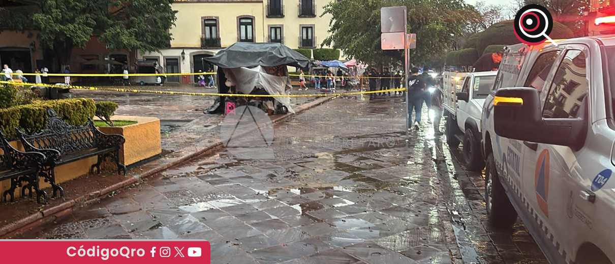 Un transformador subterráneo explotó en el Centro Histórico de Querétaro