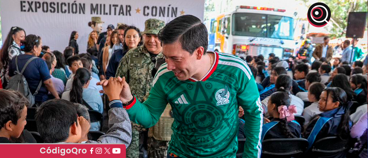 Monsalvo, inaugura, exposición militar, Conín,
