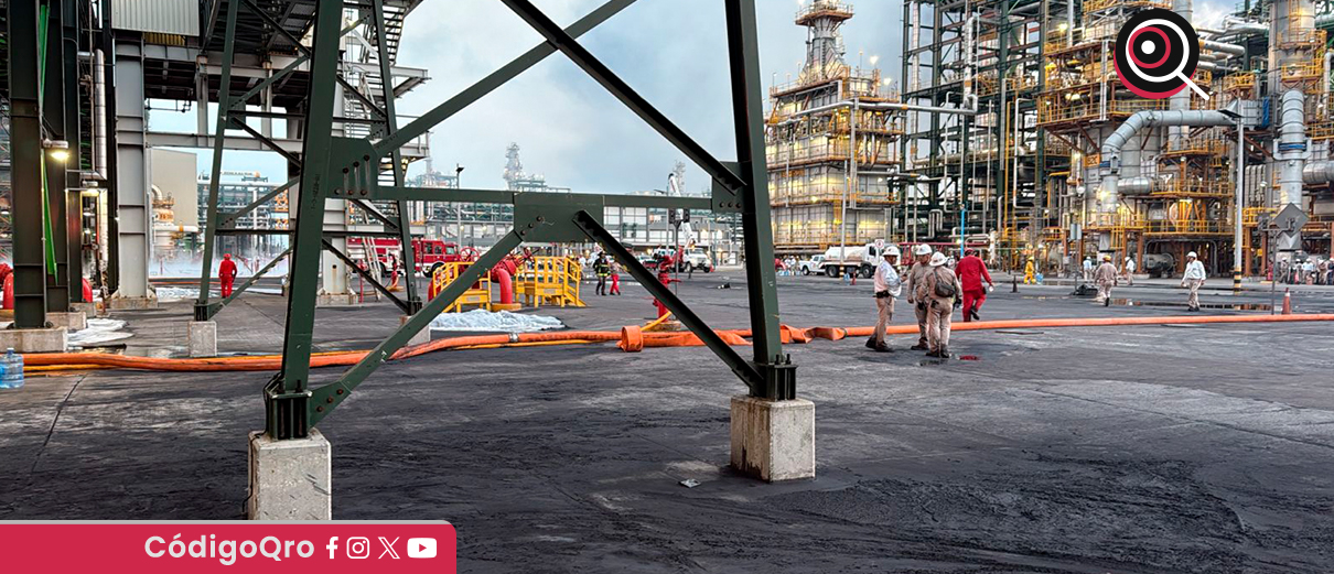 Controlan incendio en la refinería de Dos Bocas, Tabasco