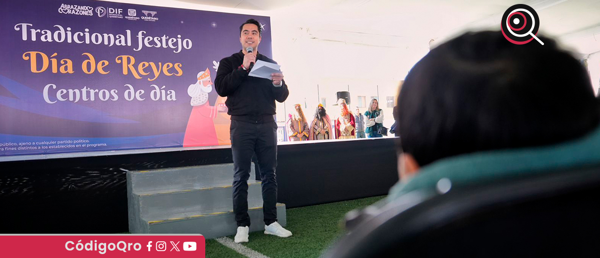 El presidente municipal de Querétaro, Felifer Macías, celebró el Festival de Día de Reyes