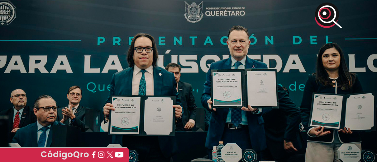 La Fiscalía General del Estado de Querétaro signó el convenio Conectar