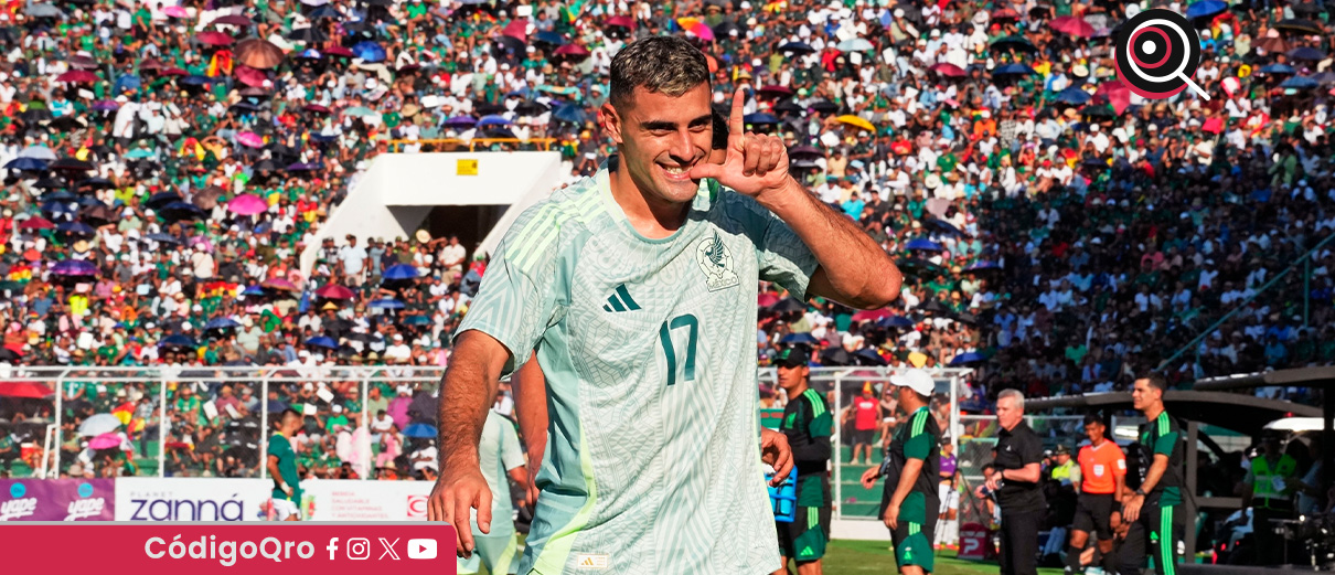 Germán Berterame anotó el gol de la victoria para México frente a Bolivia