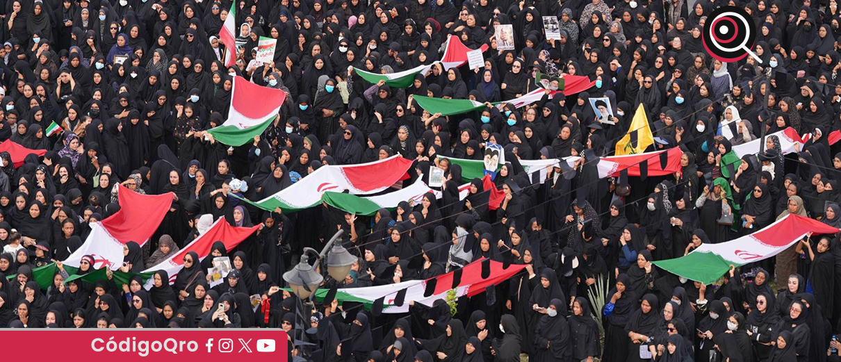 Miles de personas despidieron a las 165 víctimas del bombardeo contra una escuela de Irán