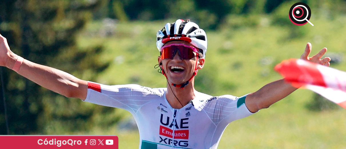 El ciclista mexicano del UAE, Isaac Del Toro, ganó el Tour Auvernia-Ródano-Alpes