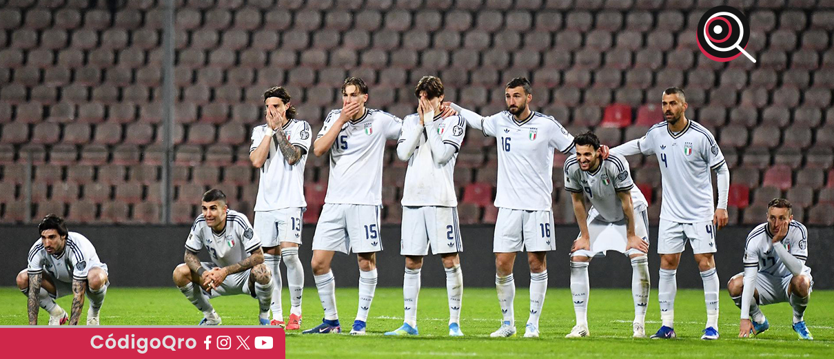 Por tercera ocasión al hilo, Italia queda fuera del Mundial