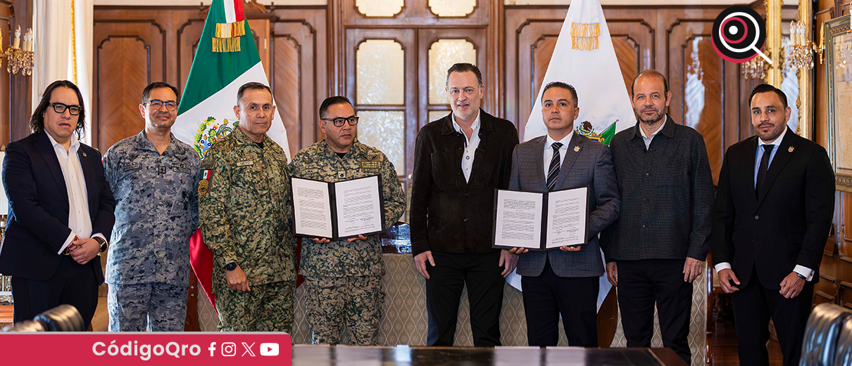 Gobernador atestigua firma de acuerdo para fortalecer apoyos a personal militar