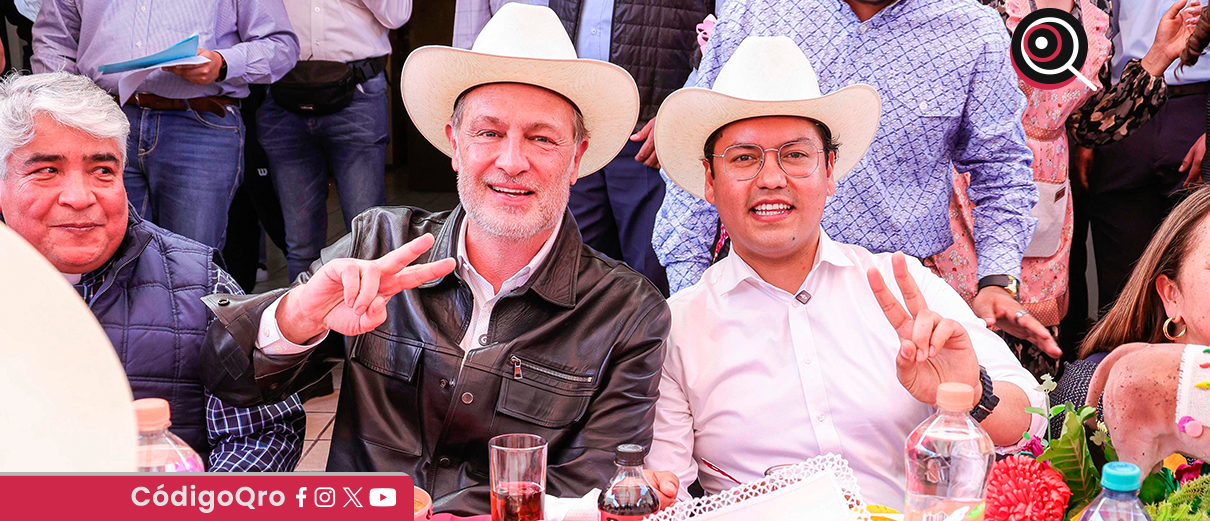 El gobernador Mauricio Kuri asistió a la repartición del caldo en El Pueblito