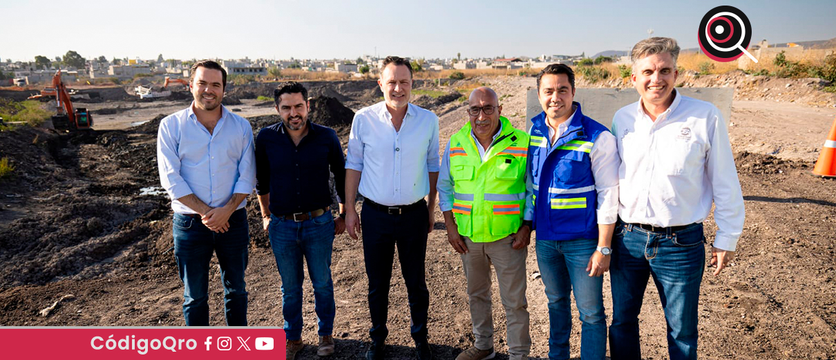 El gobernador Mauricio Kuri y el alcalde Felifer Macías supervisaron obras pluviales
