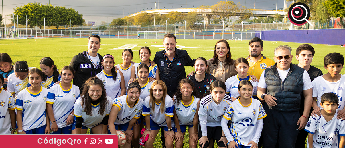 El gobernador Mauricio Kuri inauguró la rehabilitación de la Unidad Deportiva Ejido San Pablo