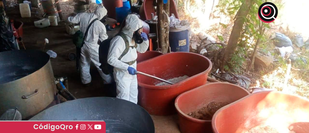 Decomisan 300 kilos de metanfetamina en Guerrero