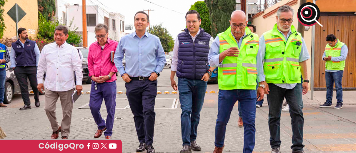 Supervisan limpieza de drenaje pluvial en colonia Tejeda, municipio de Corregidora
