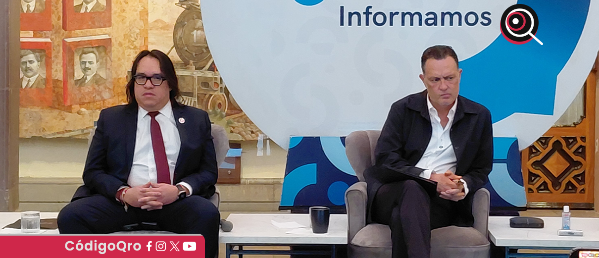 El gobernador Mauricio Kuri González y el fiscal de Querétaro, Víctor de Jésus Hernández