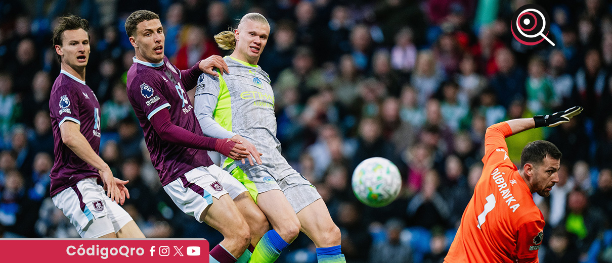 Haaland anotó el único gol en la victoria del Manchester City frente al Burnley