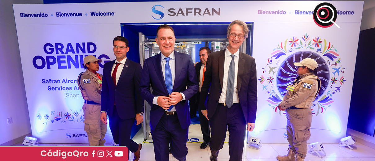 El gobernador Mauricio Kuri encabezó la inauguración de SAFRAN Aircraft Engine Services Americas Shop 2