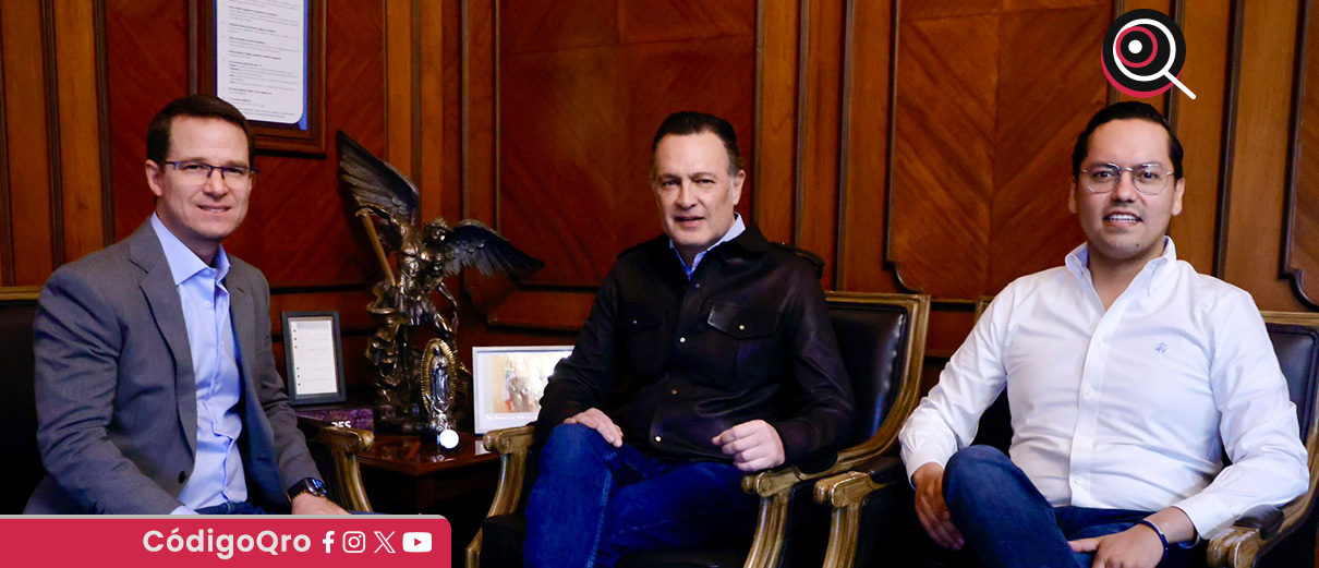 Mauricio Kuri recibe a Ricardo Anaya en Palacio de Gobierno