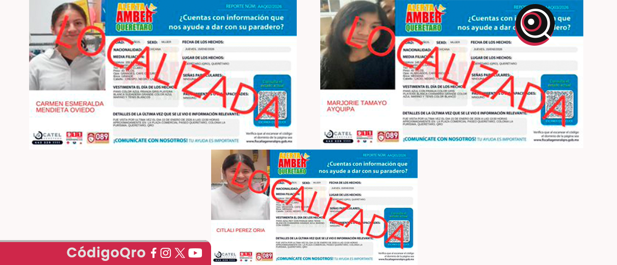 Fiscalía, localización, tres menores,