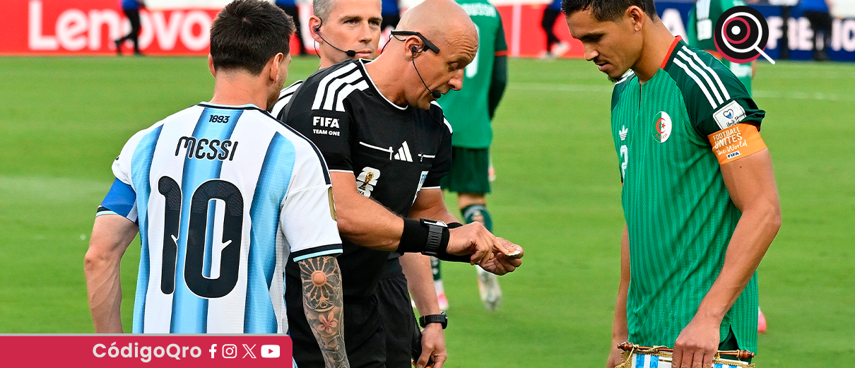 Lionel Messi durante el partido ante Argelia