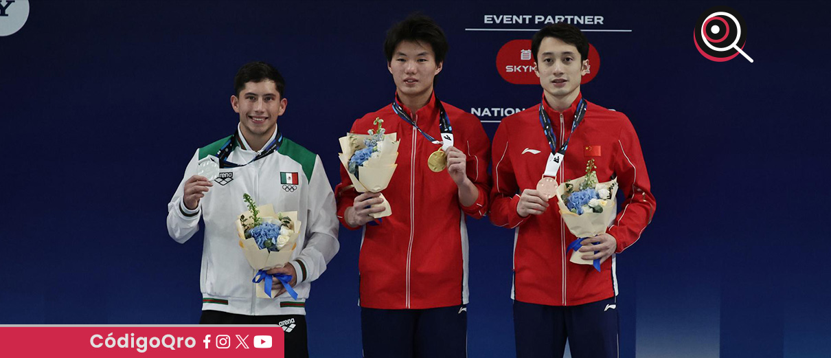 Randal Willars ganó plata para México en el Mundial de Clavados 2026 en China