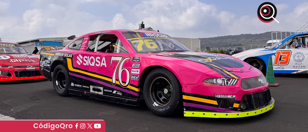 Alexandra Mohnhaupt, piloto poblana, consiguió su mejor resultado en la categoría Nascar Challenge. Foto: Especial