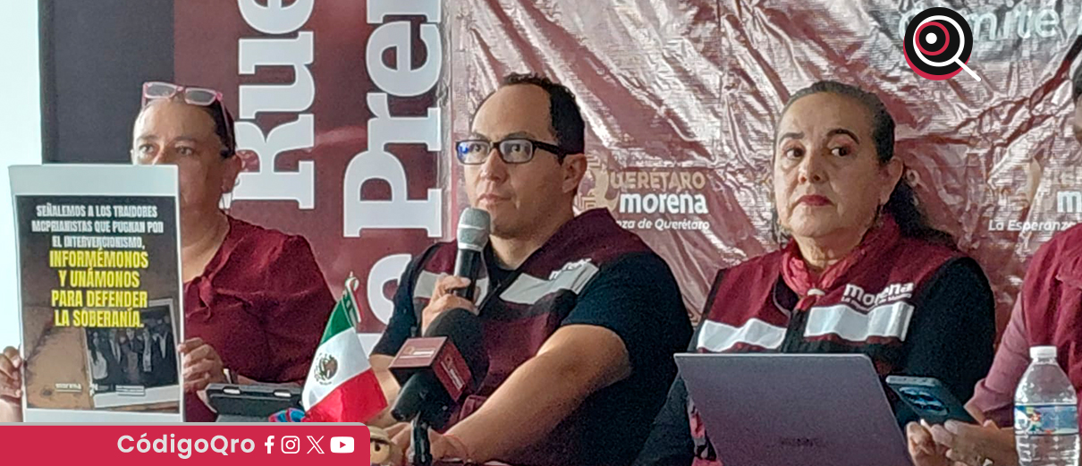 La dirigencia estatal de Morena acusó complicidad en la colocación de mantas en su contra