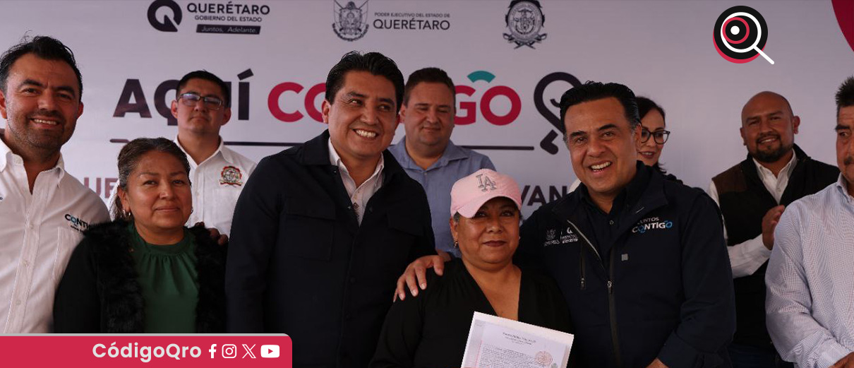 Nava entrega escrituras y obras sociales en Ezequiel Montes