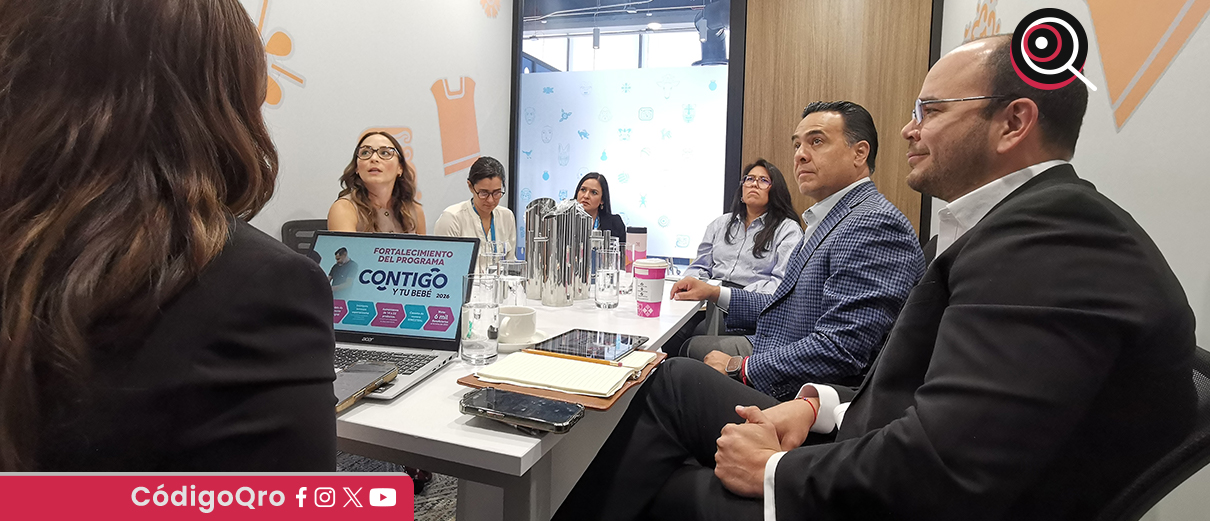 El titular de Sedesoq, Luis Bernardo Nava Guerrero, presentó Contigo y tu bebé ante Unicef