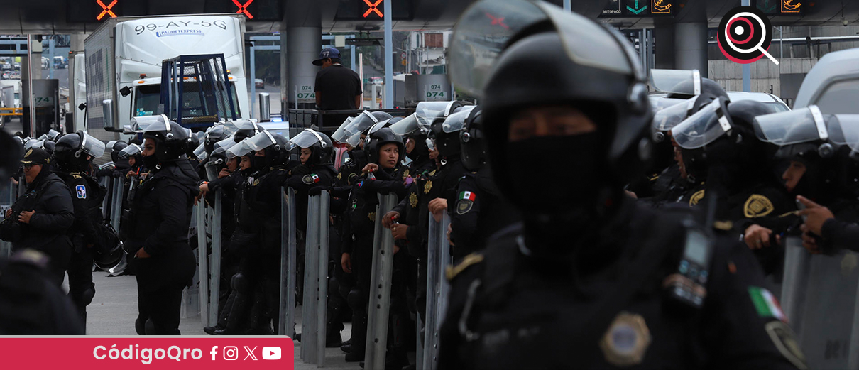 La CNTE no pudo llegar al Estadio Azteca debido a un operativo de la Policía de la Ciudad de México