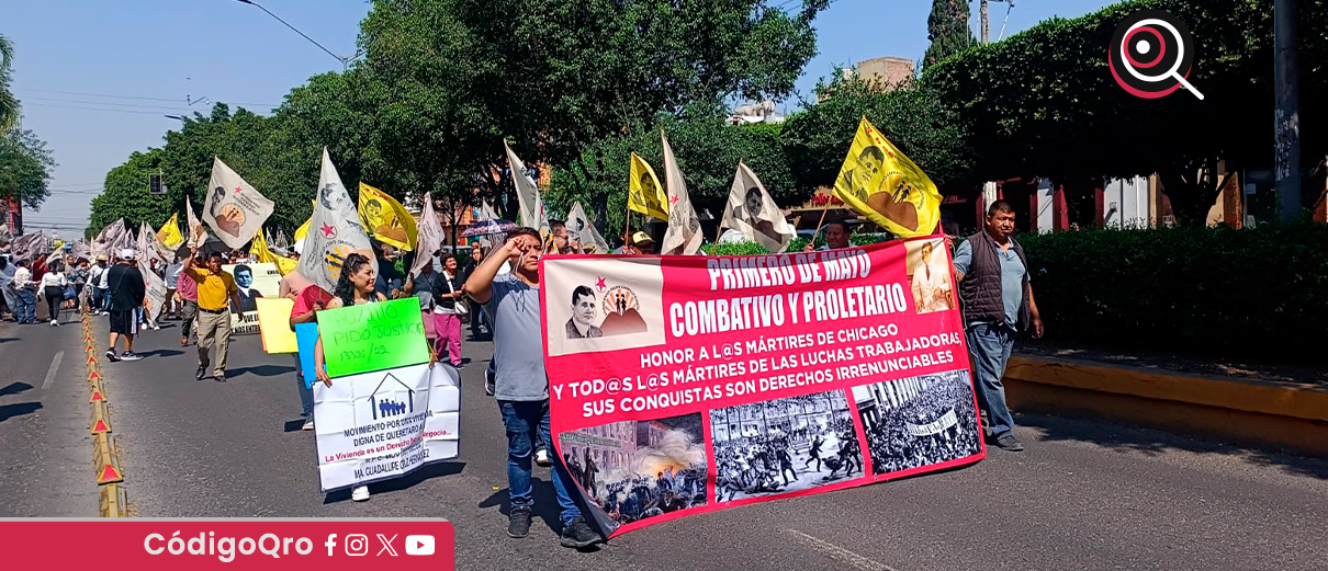 organizaciones, marchan, Querétaro, exigir, Día del Trabajo,