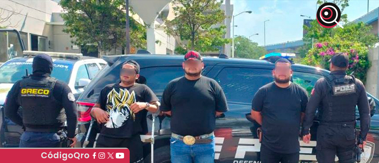 La Policía Estatal de Querétaro detuvo a tres personas