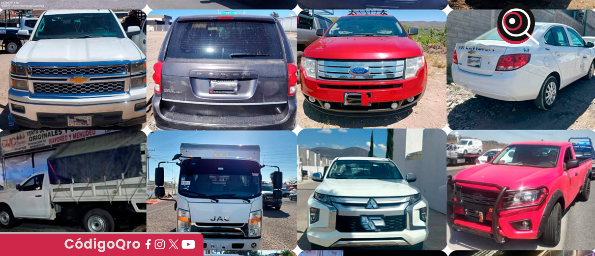 Policía Estatal recupera 20 vehículos con reporte de robo