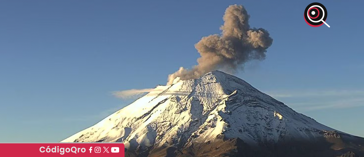 Emiten alerta preventiva por caída de ceniza del Popocatépetl en la CDMX
