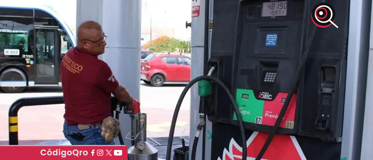 Personal de la Profeco en gasolinera