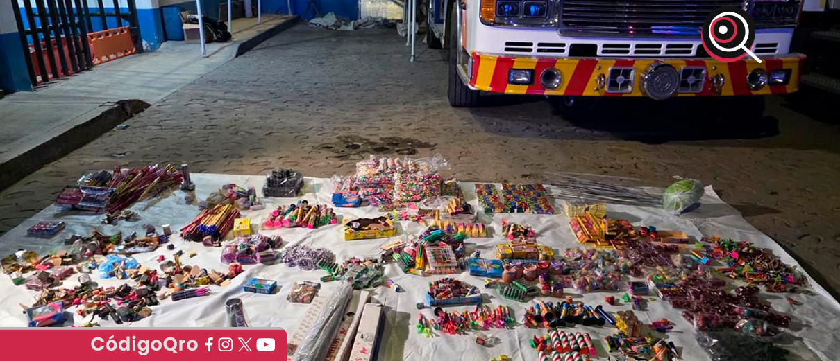 Decomisan más de 100 kilos de pirotecnia en El Marqués