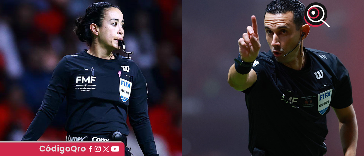 Katia Itzel, César Ramos, árbitros, Mundial 2026,